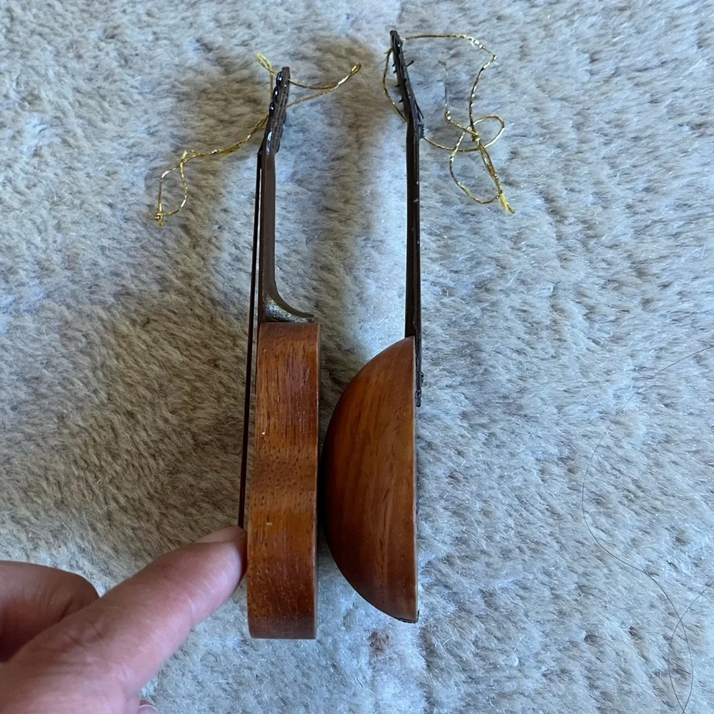 2 Vintage Wood Instrument Ornaments - Picture 2 of 13
